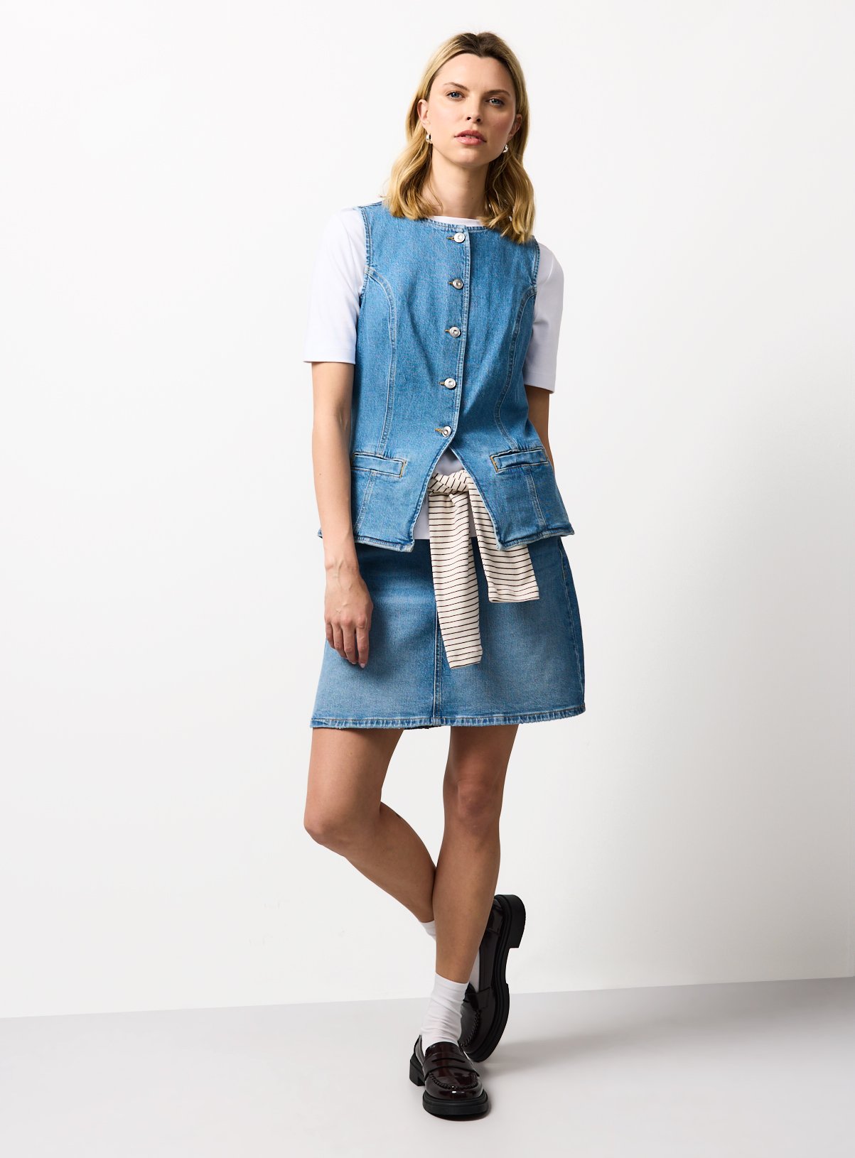 Light Denim Co-ord Waistcoat 20 - Image 2 thumbnail